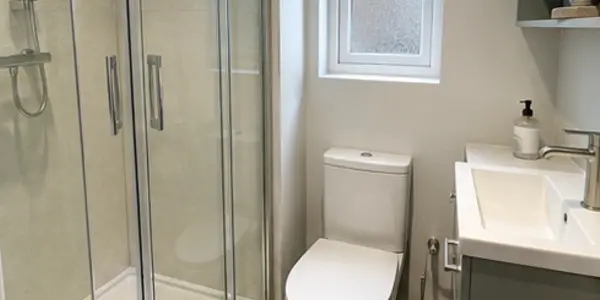 Walk-in shower or bath: what suits your household? bathroom example